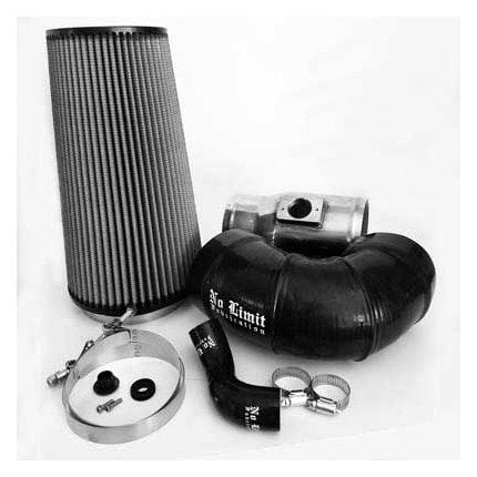 No Limit Fabrication 2008-2010 Ford 6.4 Cold Air Intake, Polished, Dry Filter - sunny-diesel-performance