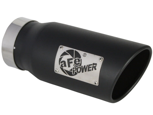 AFE 49T40501-B12 BLACK 4" EXHAUST TIP | UNIVERSAL - sunny-diesel-performance